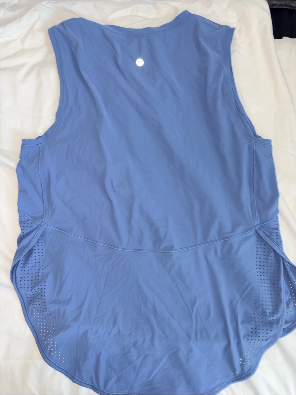 lululemon athletica Blue Sleeveless Laser-Cut Tank